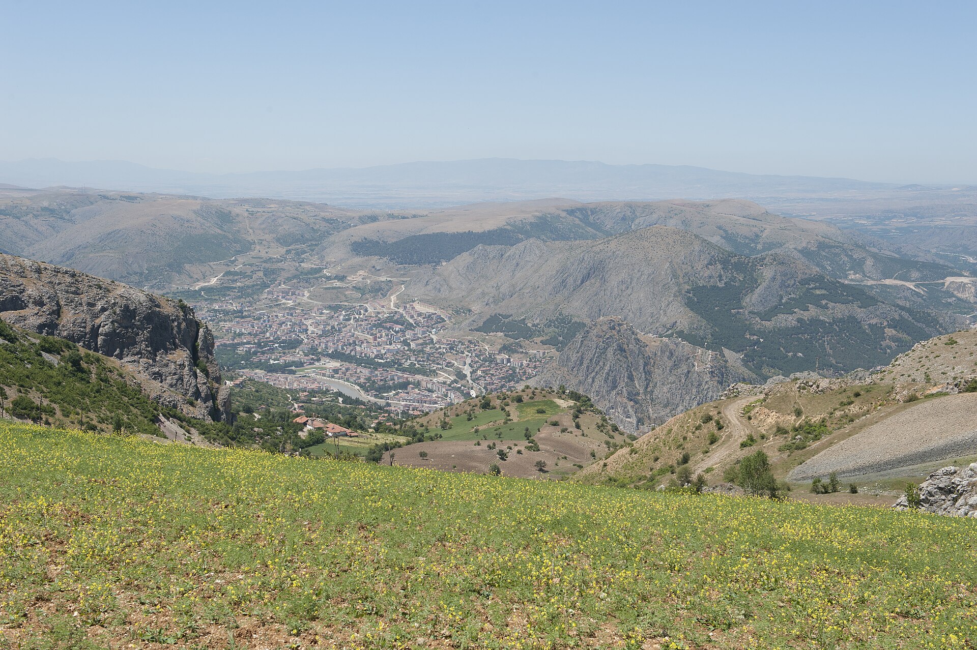 Amasya Mountain to south Town view