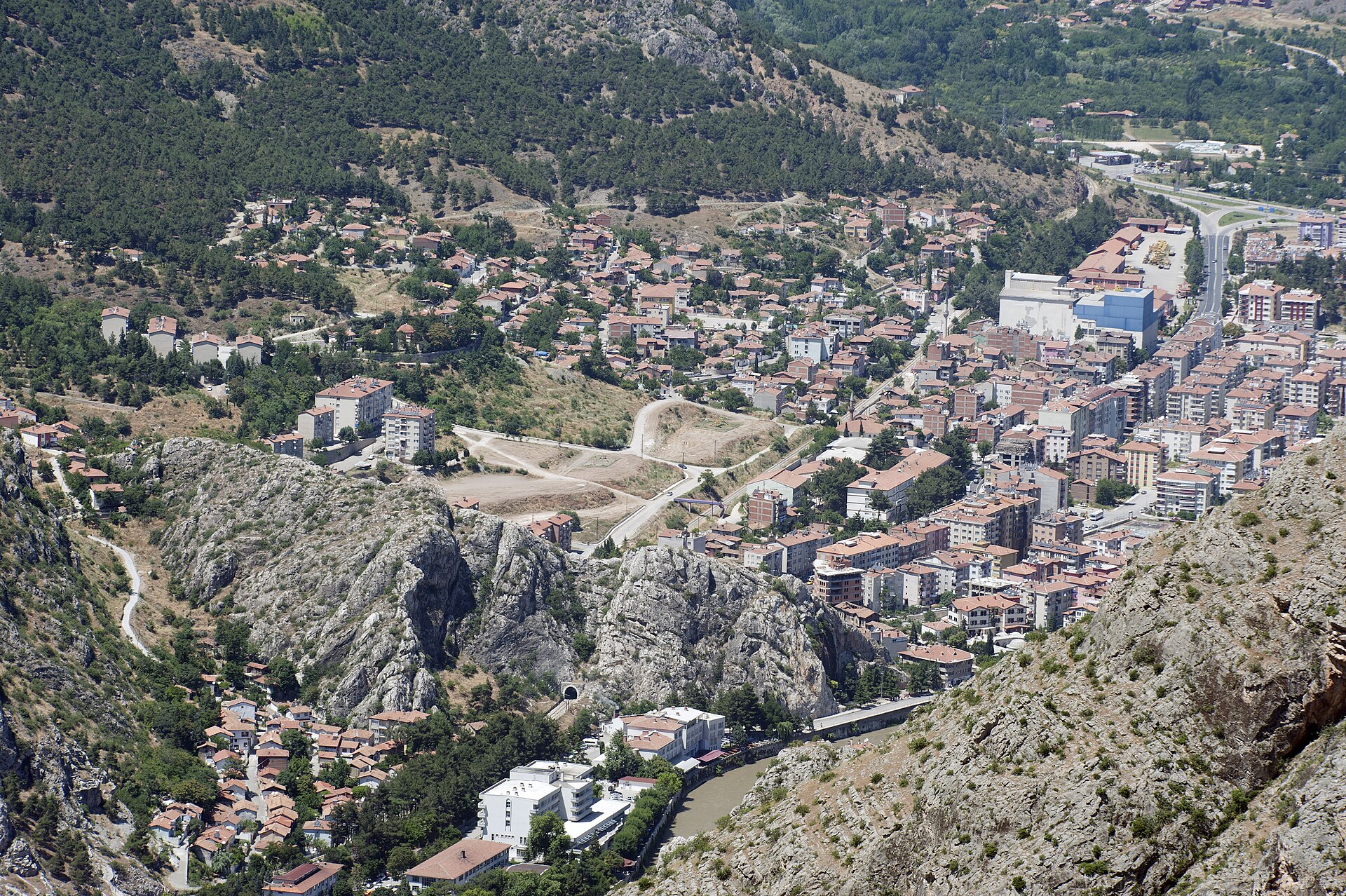 Amasya Mountain to south Town view