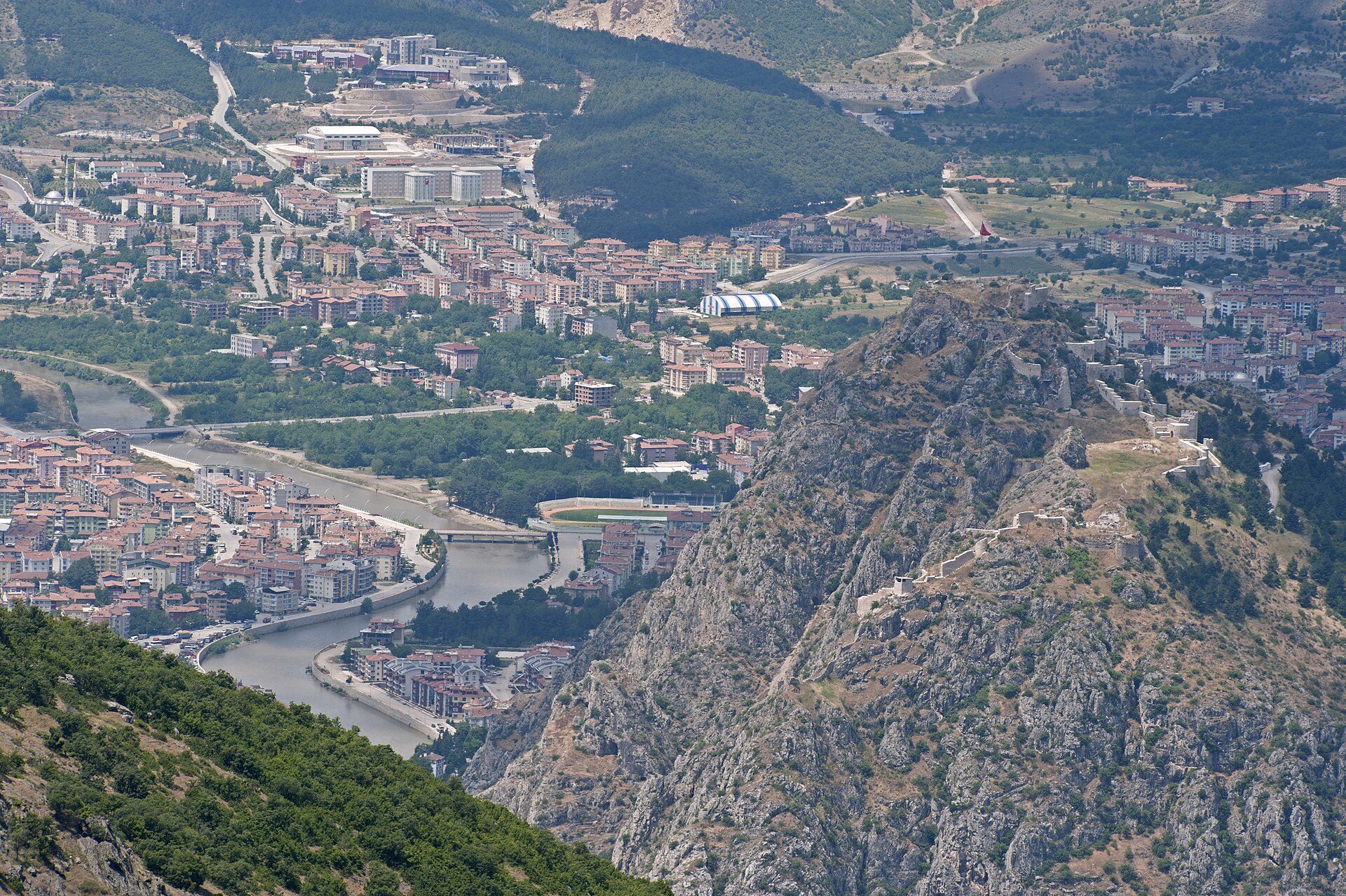 Amasya Mountain to south Town view