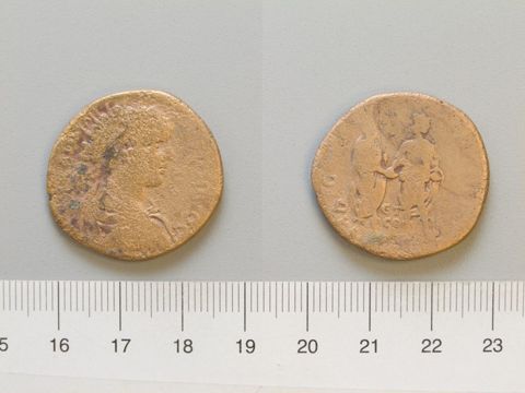 Dupondius of Caracalla, Roman Emperor, from Amaseia, Yale University Art Gallery, inv. 1938.6000.1219