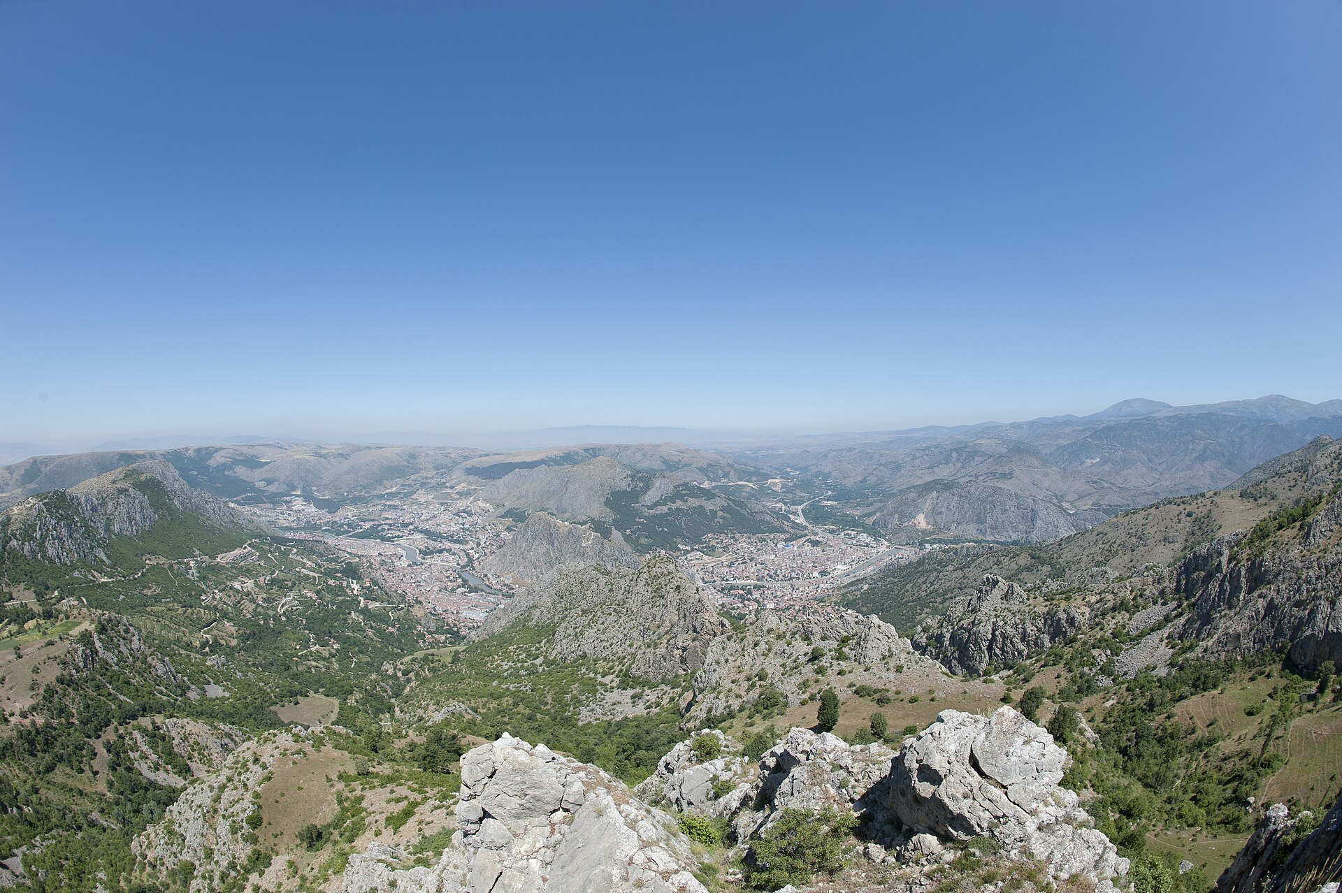 Amasya Mountain to south Town view