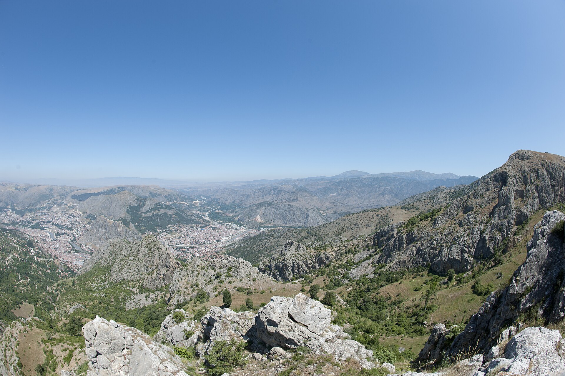 Amasya Mountain to south Town view