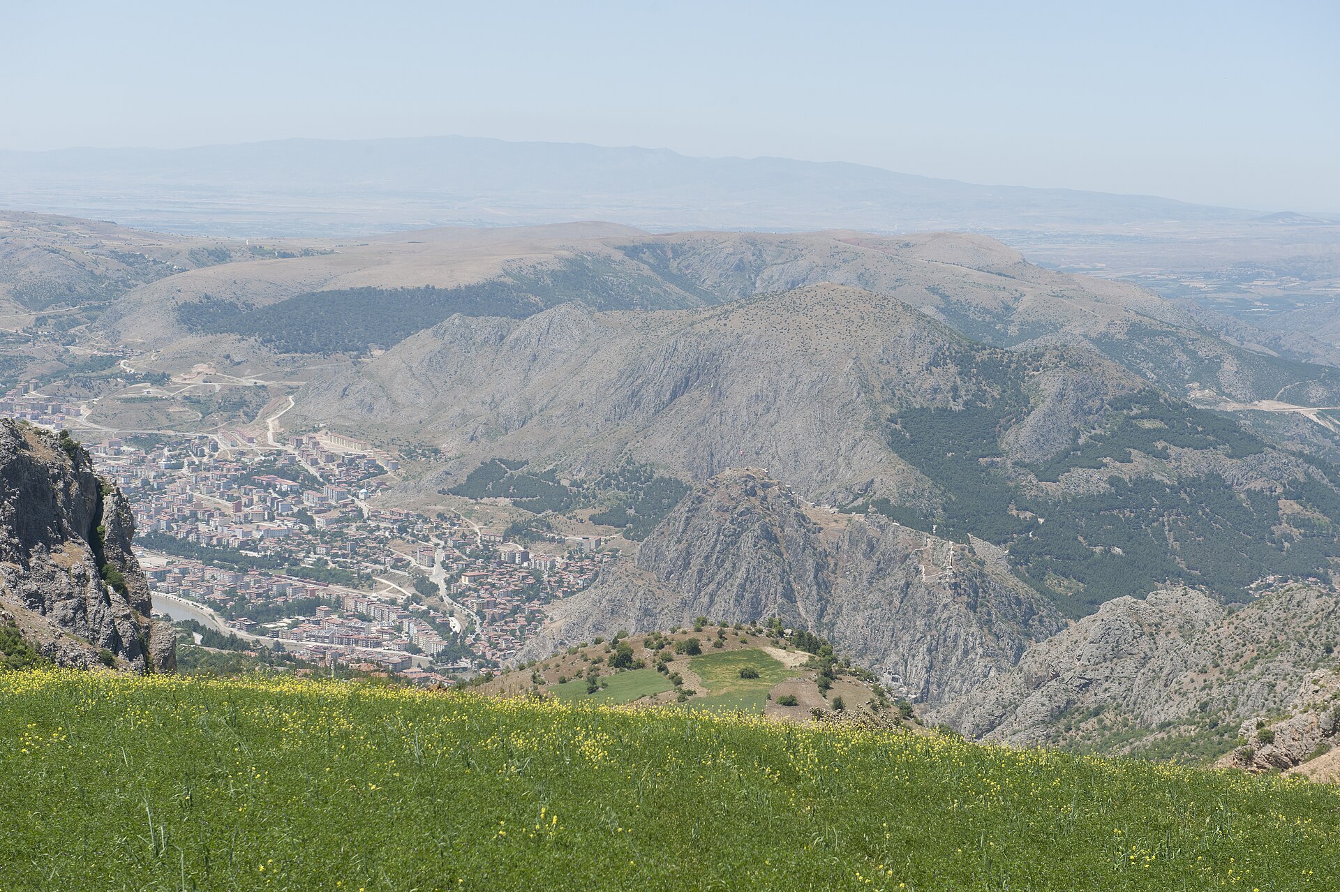 Amasya Mountain to south Town view