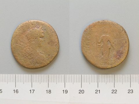 Dupondius of Caracalla, Roman Emperor, from Amaseia, Yale University Art Gallery, inv. 1938.6000.1239