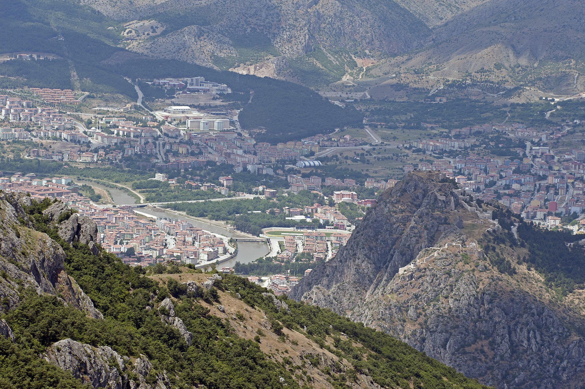 Amasya Mountain to south Town view