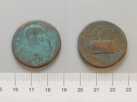 Coin of Geta Lucius Septimius, Emperor of Rome, from Amaseia, Yale University Art Gallery, inv. 1938.6000.1244