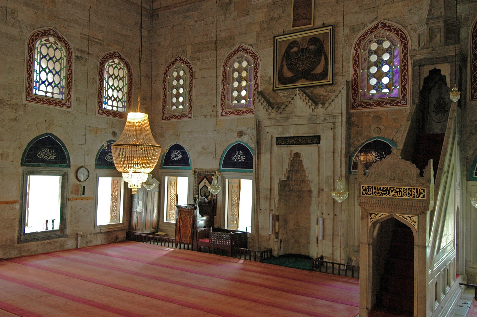 Amasya Bayezid II Mosque Interior view from mahfili