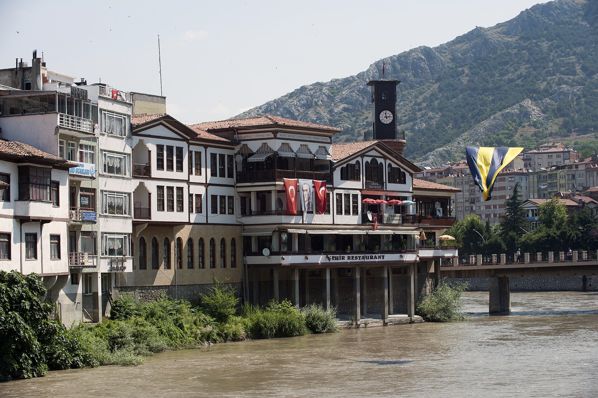 Amasya Yeşilmak Hükümet Bridge from west