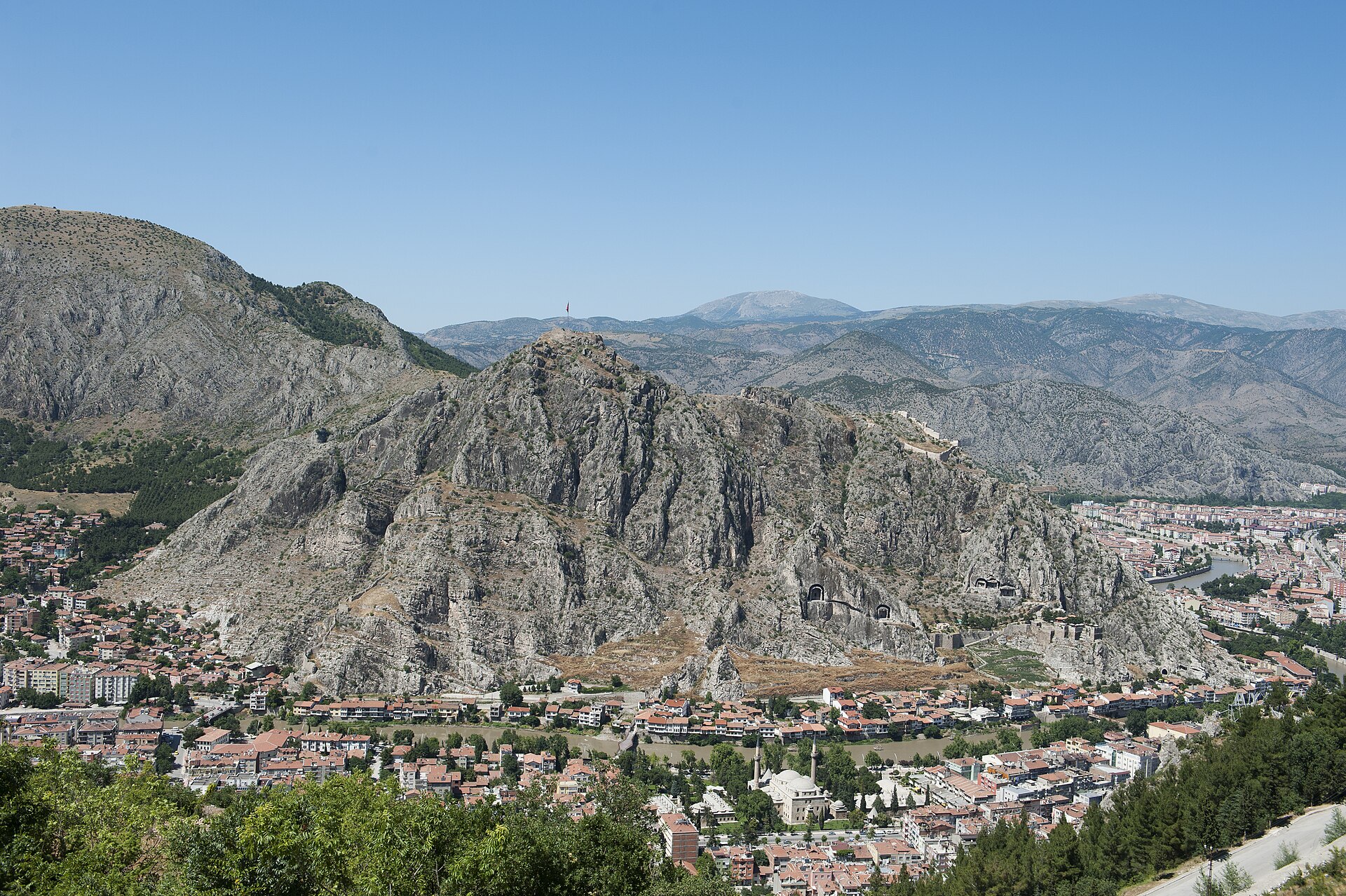 Amasya Mountain to south Town view