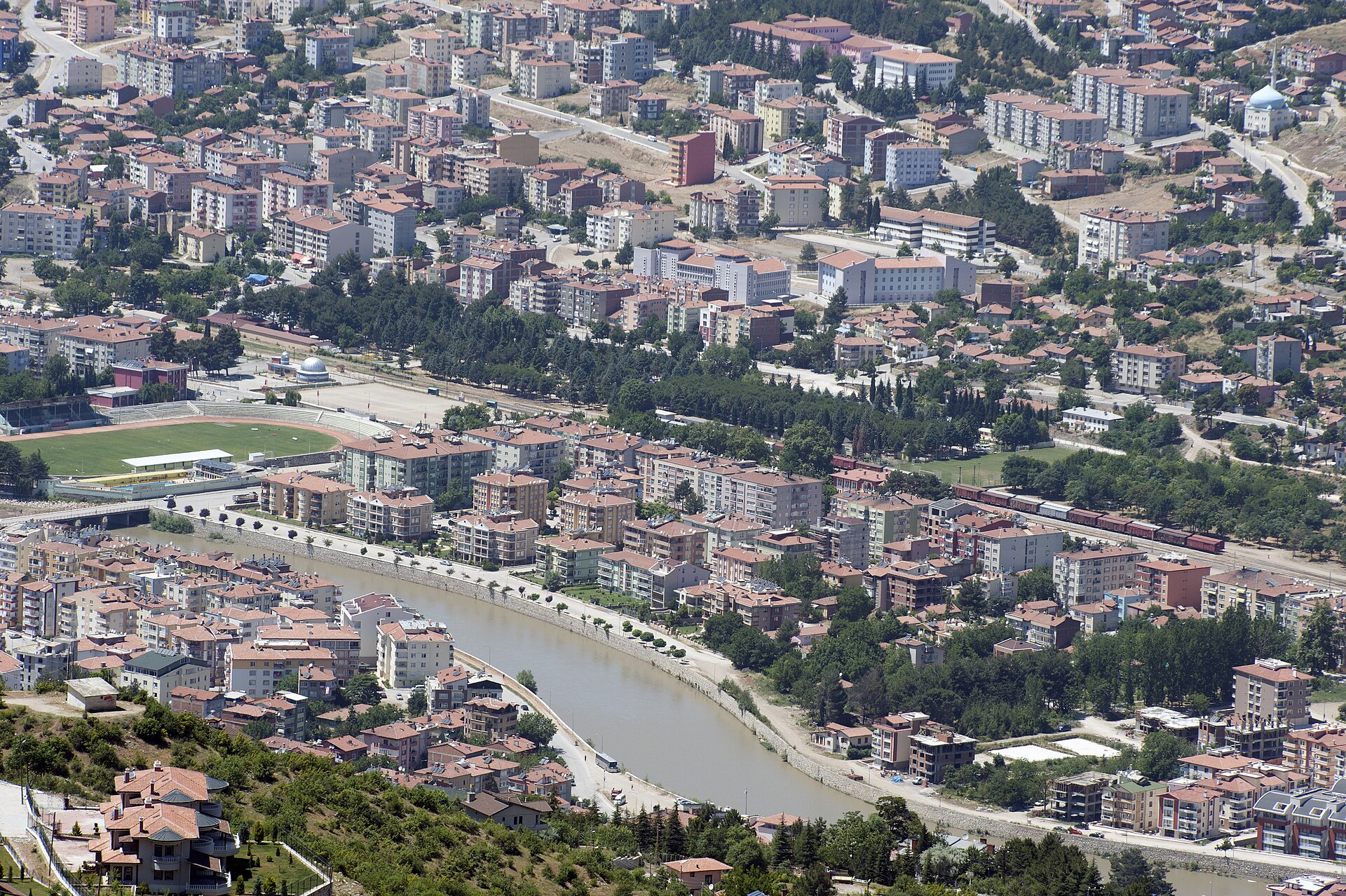Amasya Mountain to south Town view