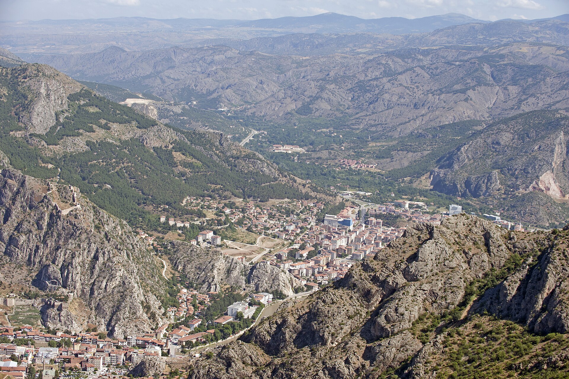 Amasya Mountain to south Town view
