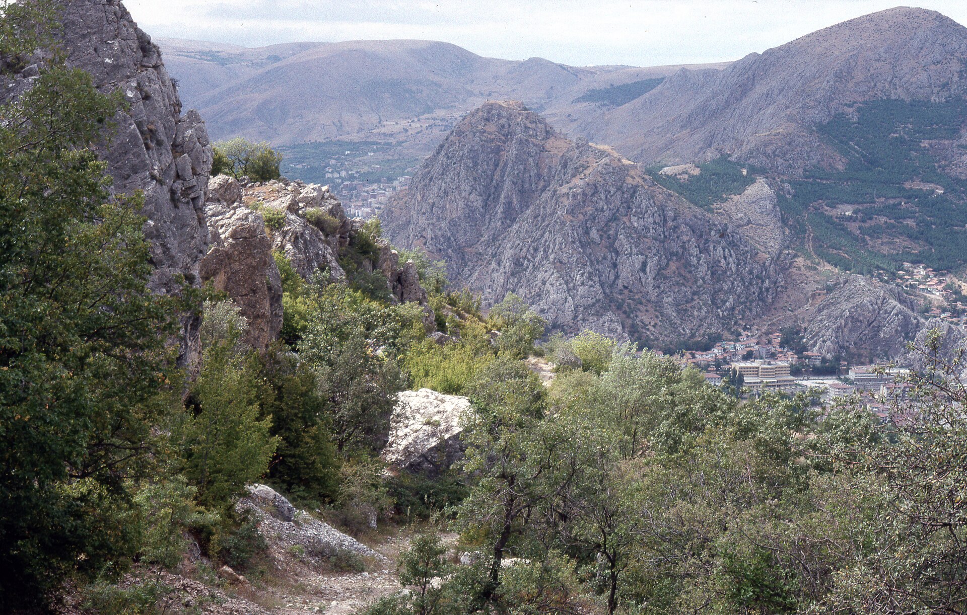 Amasya Mountain to south Town view