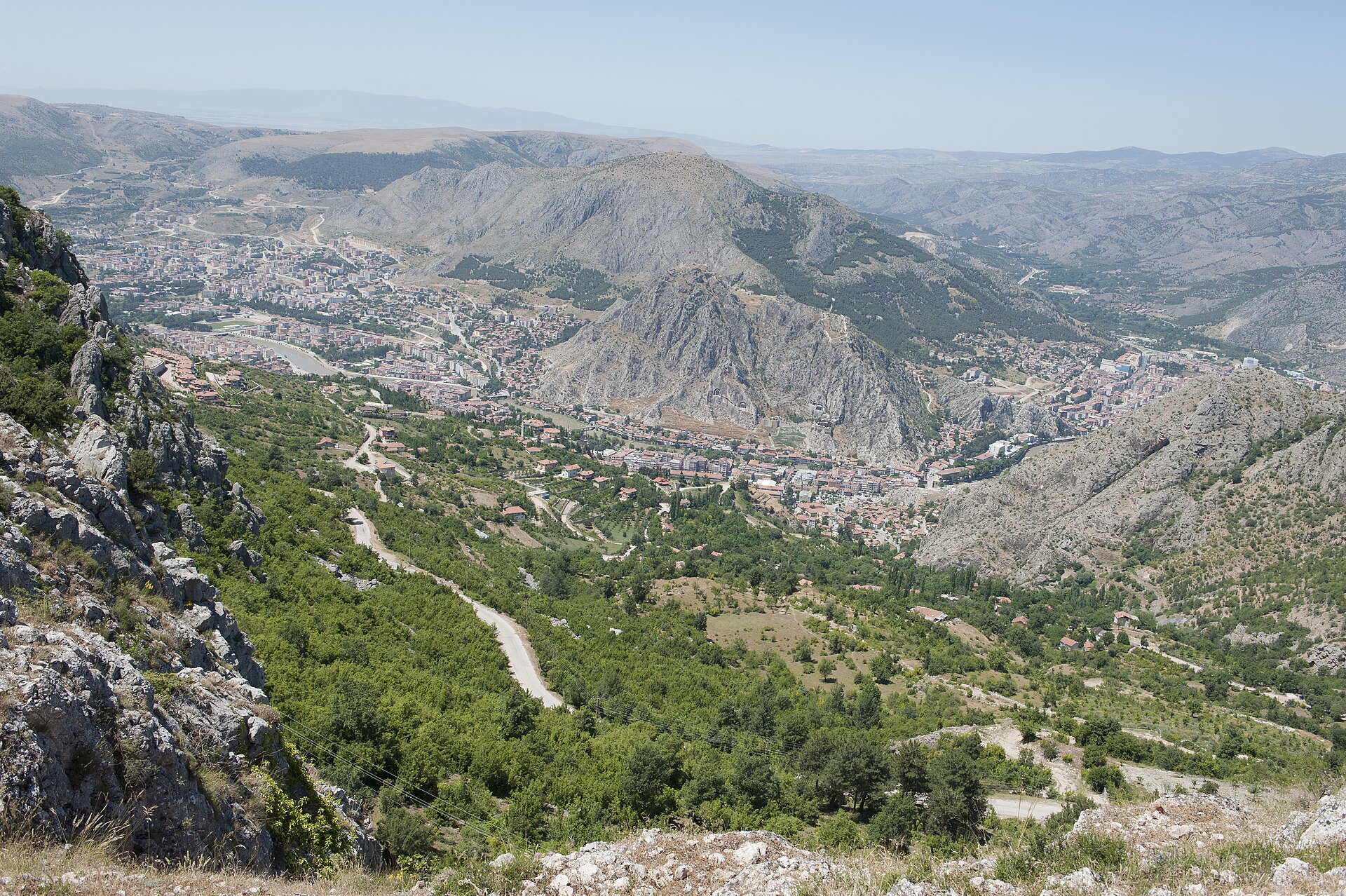 Amasya Mountain to south Town view