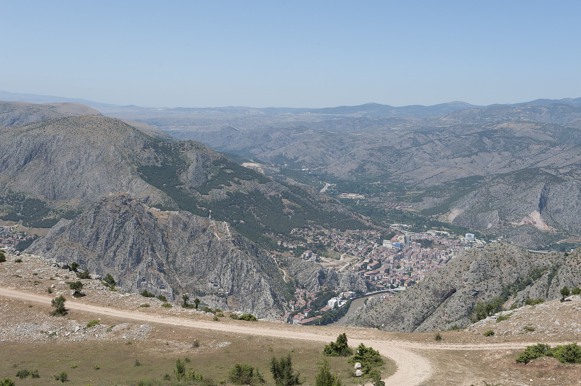 Amasya Mountain to south Town view