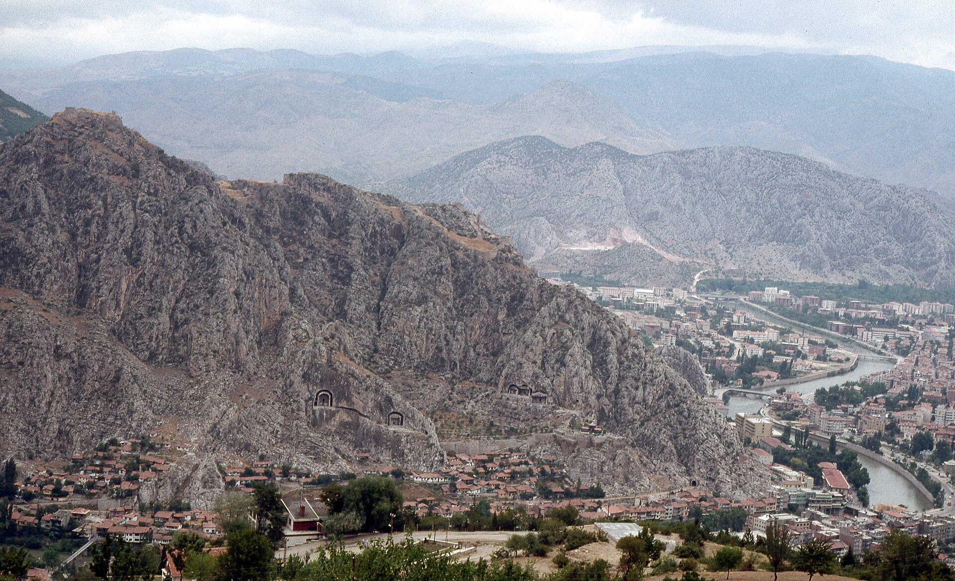 Amasya Mountain to south Town view
