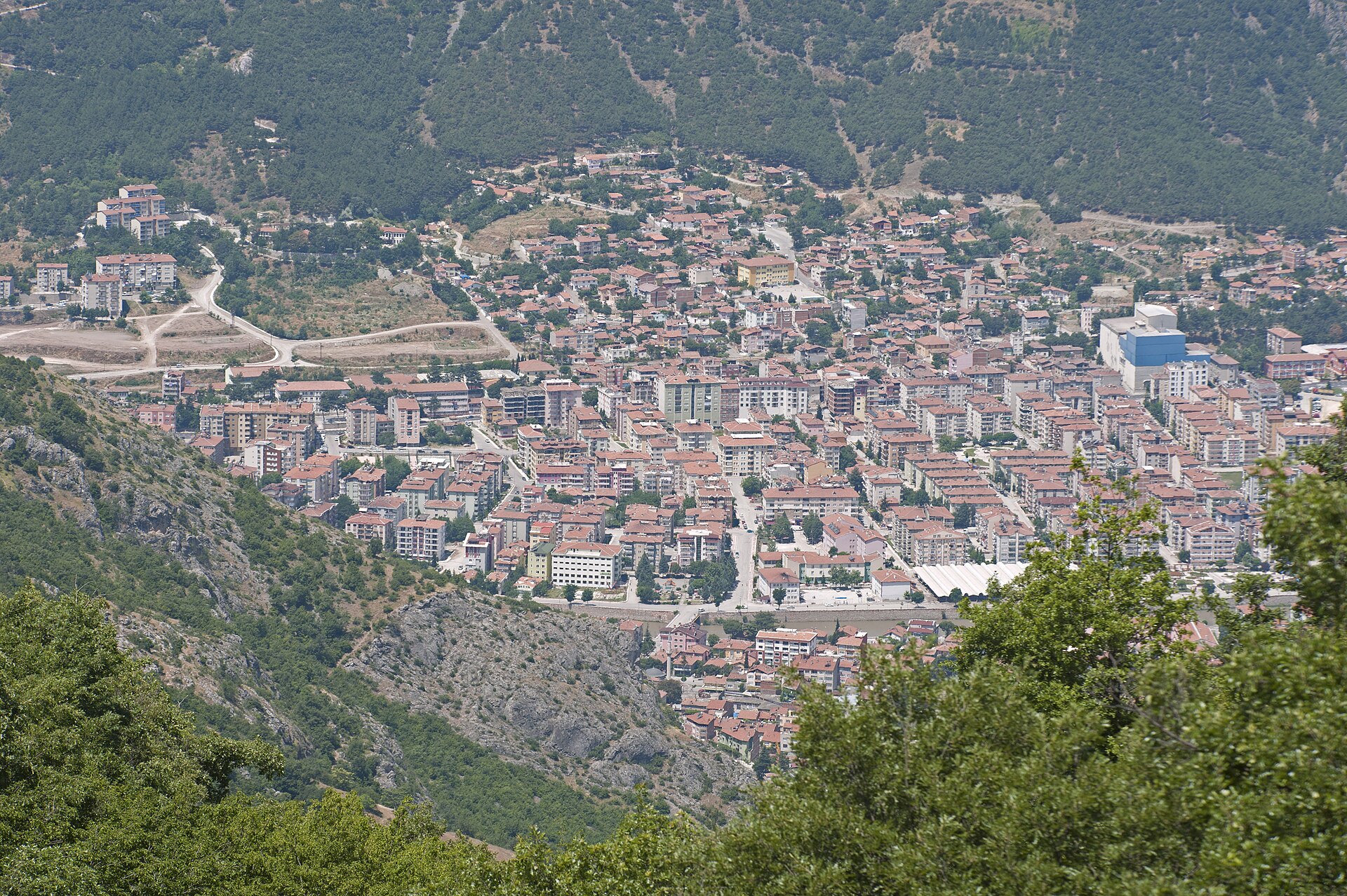 Amasya Mountain to south Town view