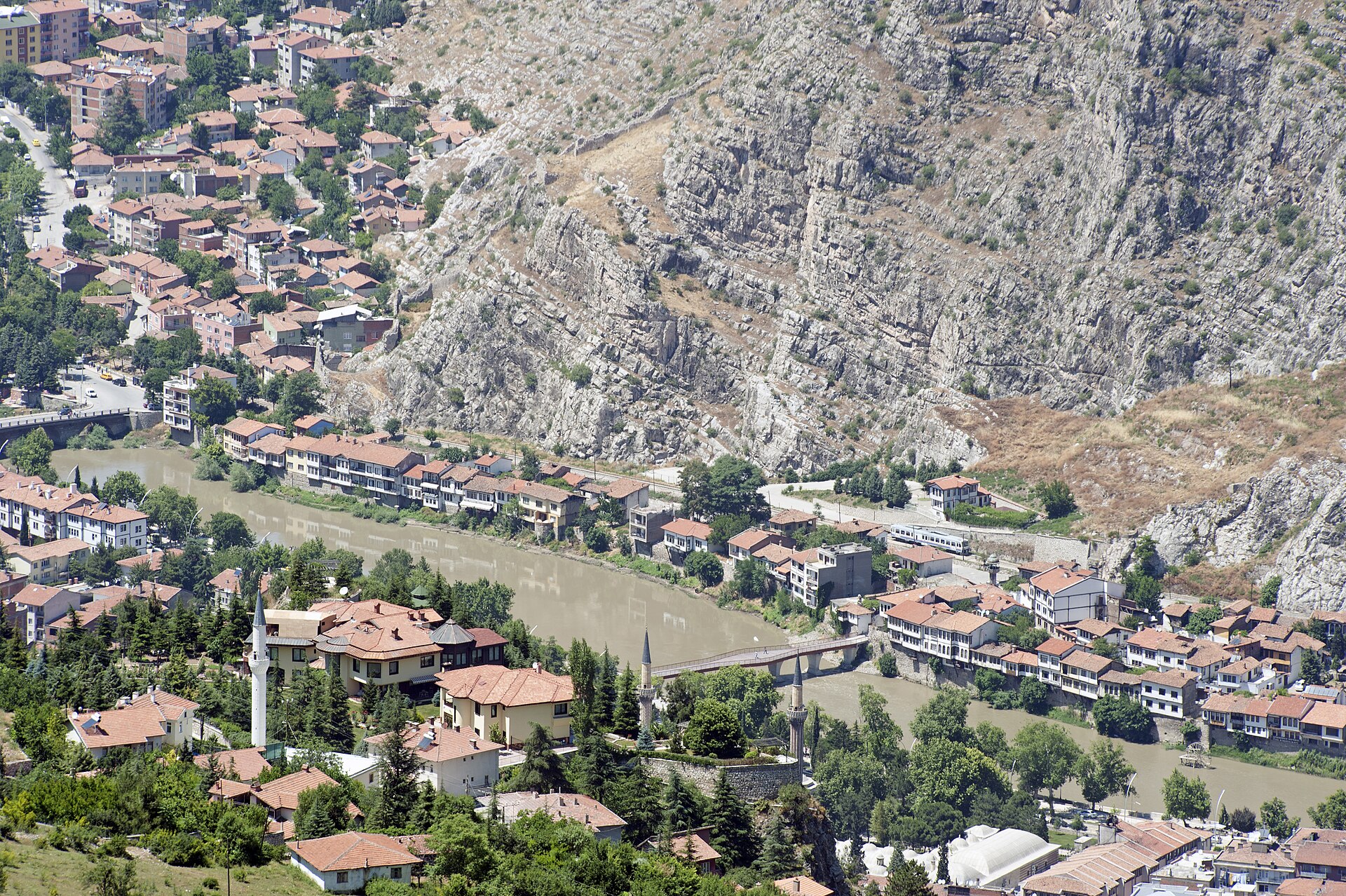 Amasya Mountain to south Town view