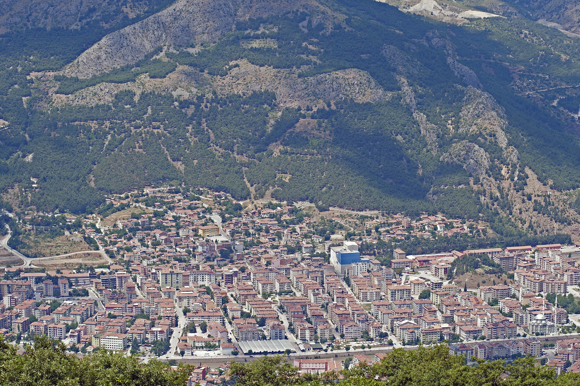 Amasya Mountain to south Town view