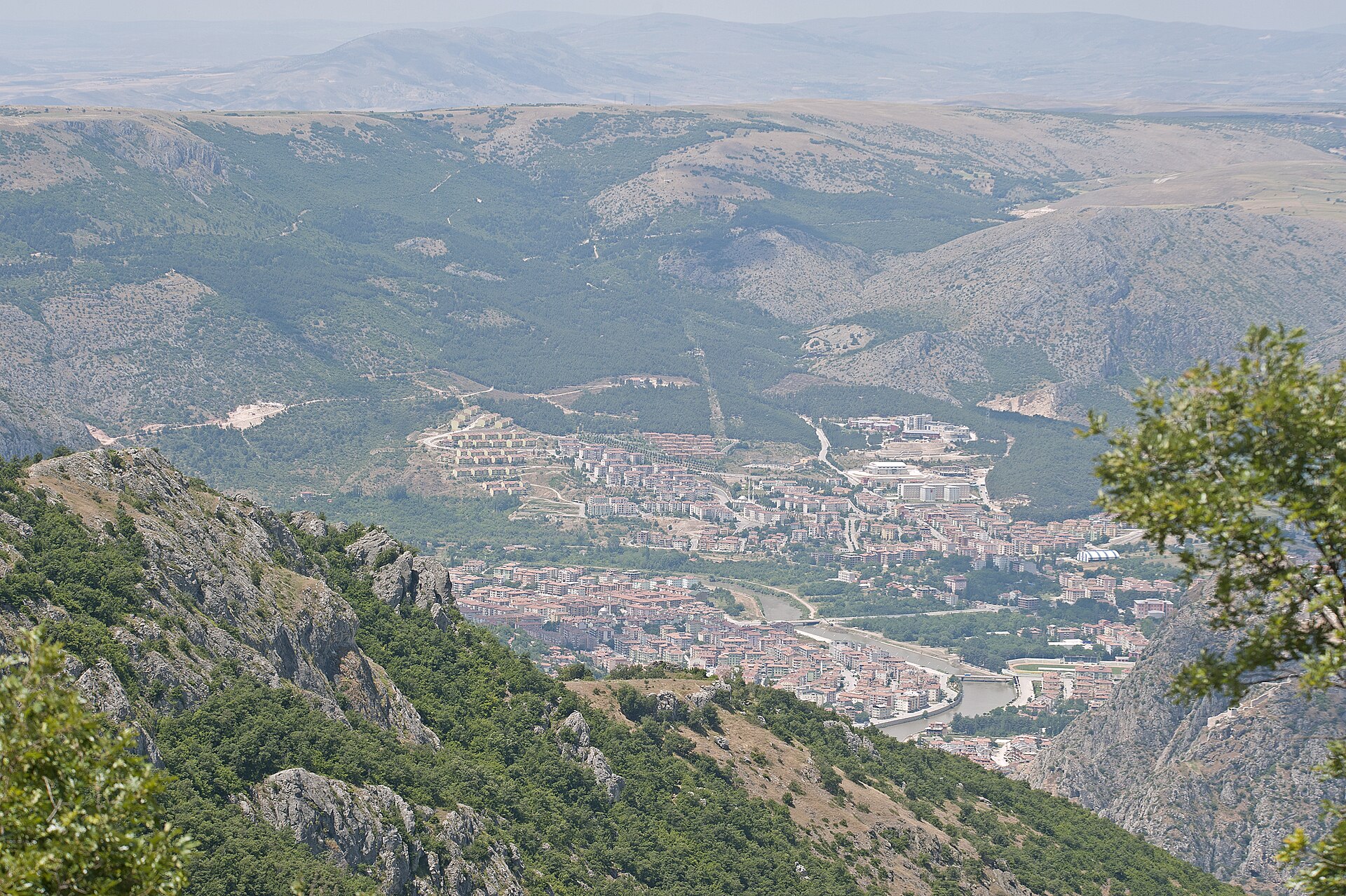 Amasya Mountain to south Town view