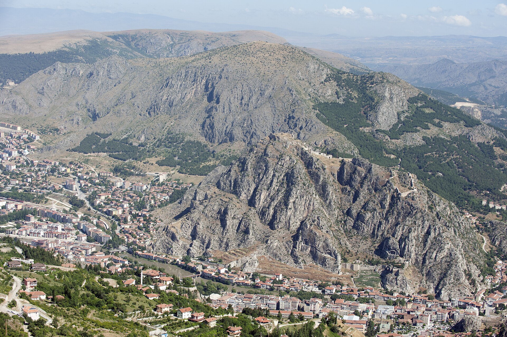 Amasya Mountain to south Town view
