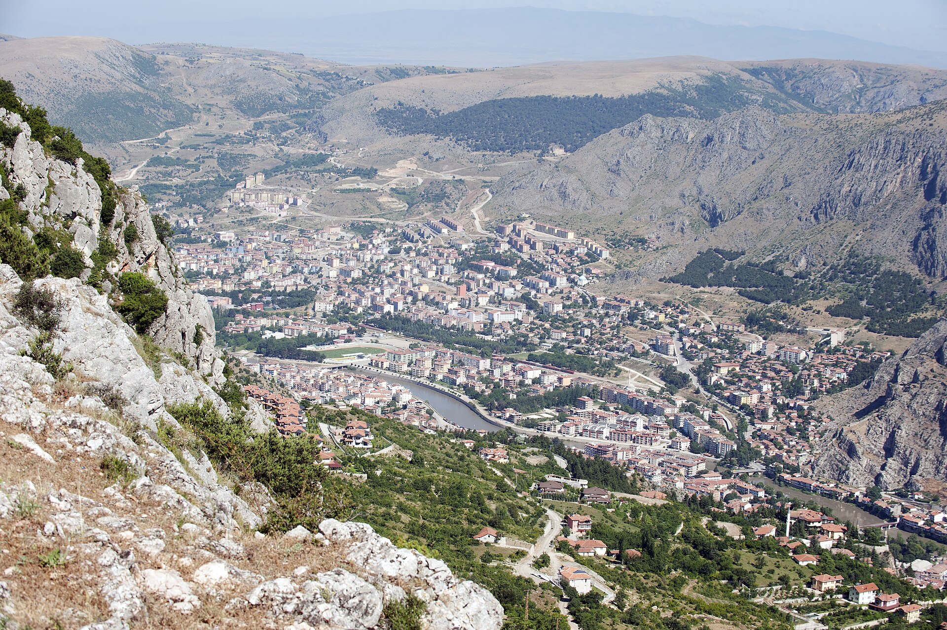 Amasya Mountain to south Town view