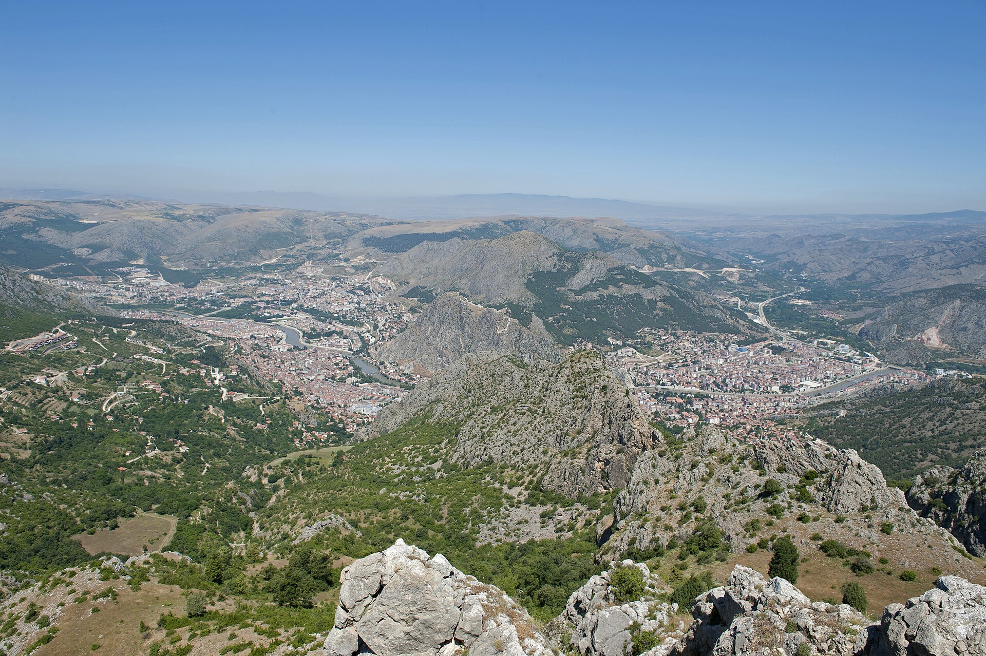 Amasya Mountain to south Town view