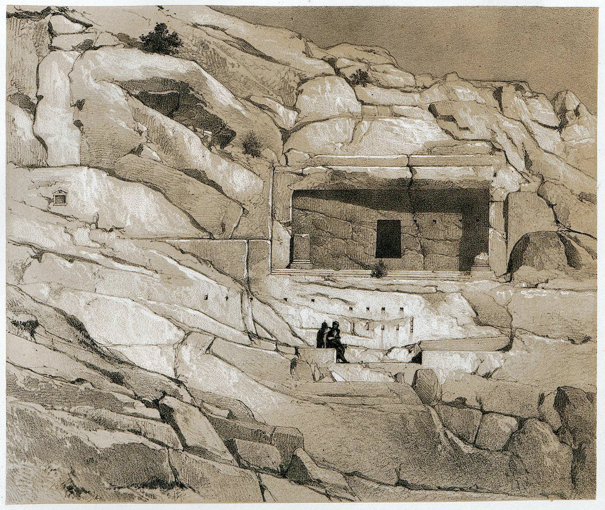 Amasya Tomb at base of cliff (Perrot, Exp. arch. de la Galatie, pl. 74)