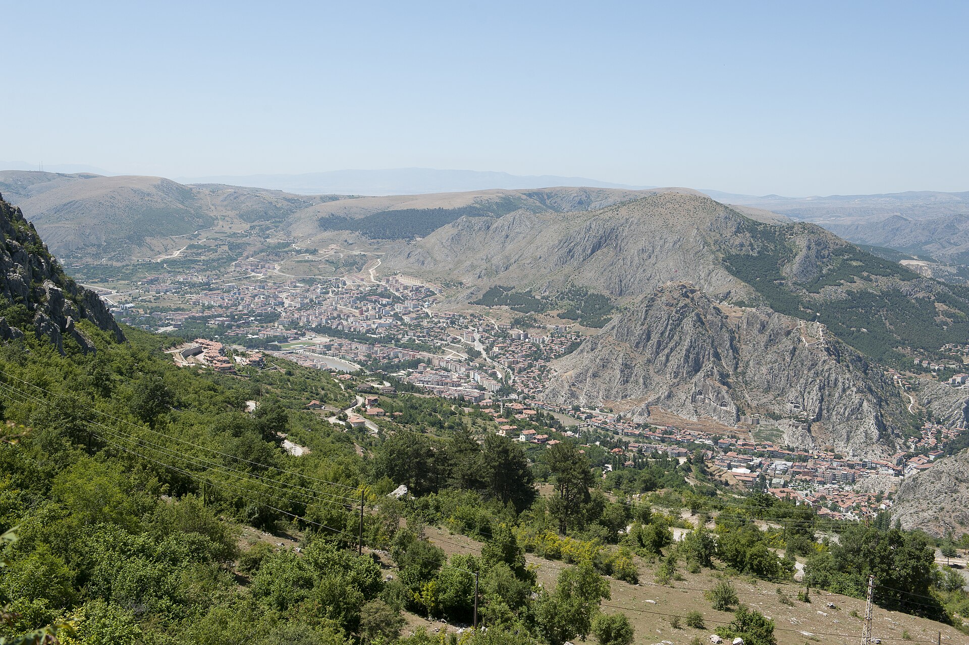 Amasya Mountain to south Town view