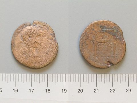 Dupondius of Caracalla, Roman Emperor, from Amaseia, Yale University Art Gallery, inv. 1938.6000.1211