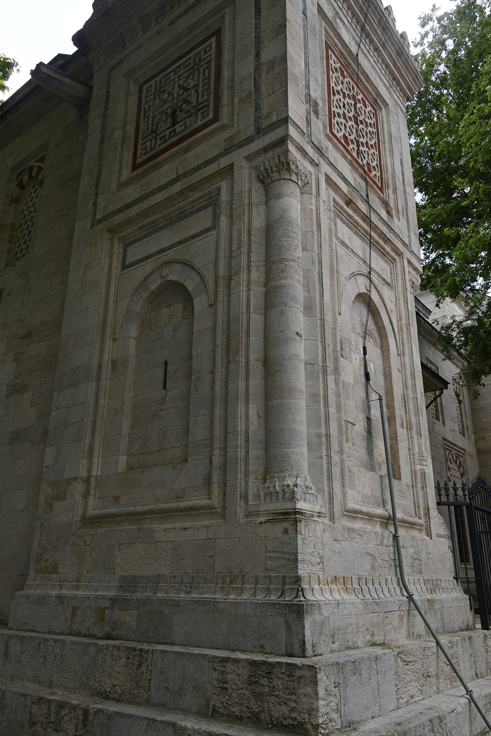 Bayezid II Mosque Lower part of eastern minaret in 2024