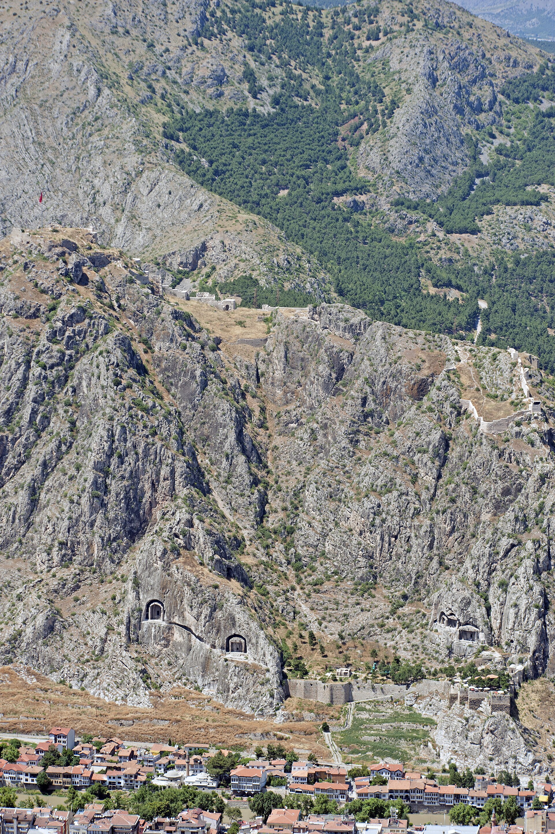 Amasya Mountain to south Town view