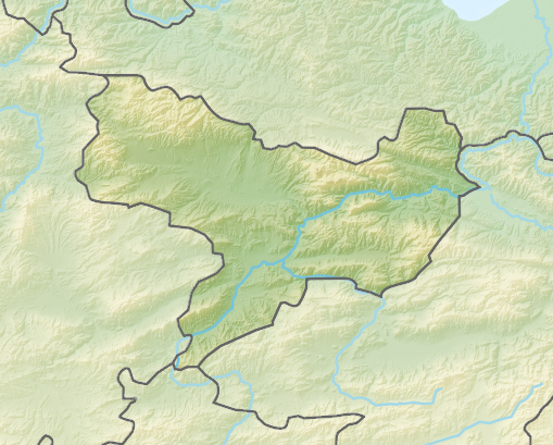 Amasya topographic location map