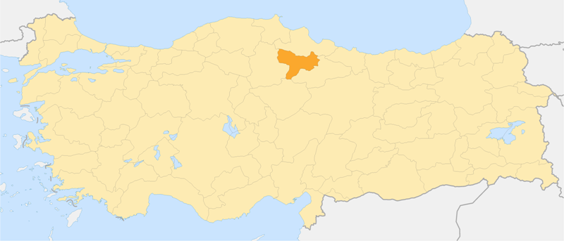 Locator map-Amasya Province