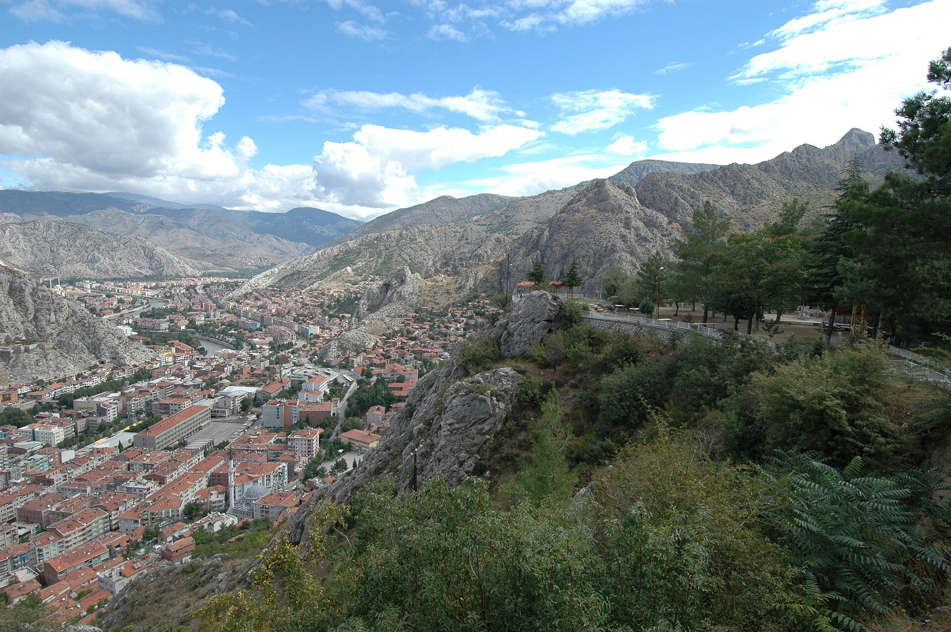 Amasya Mountain to south Town view