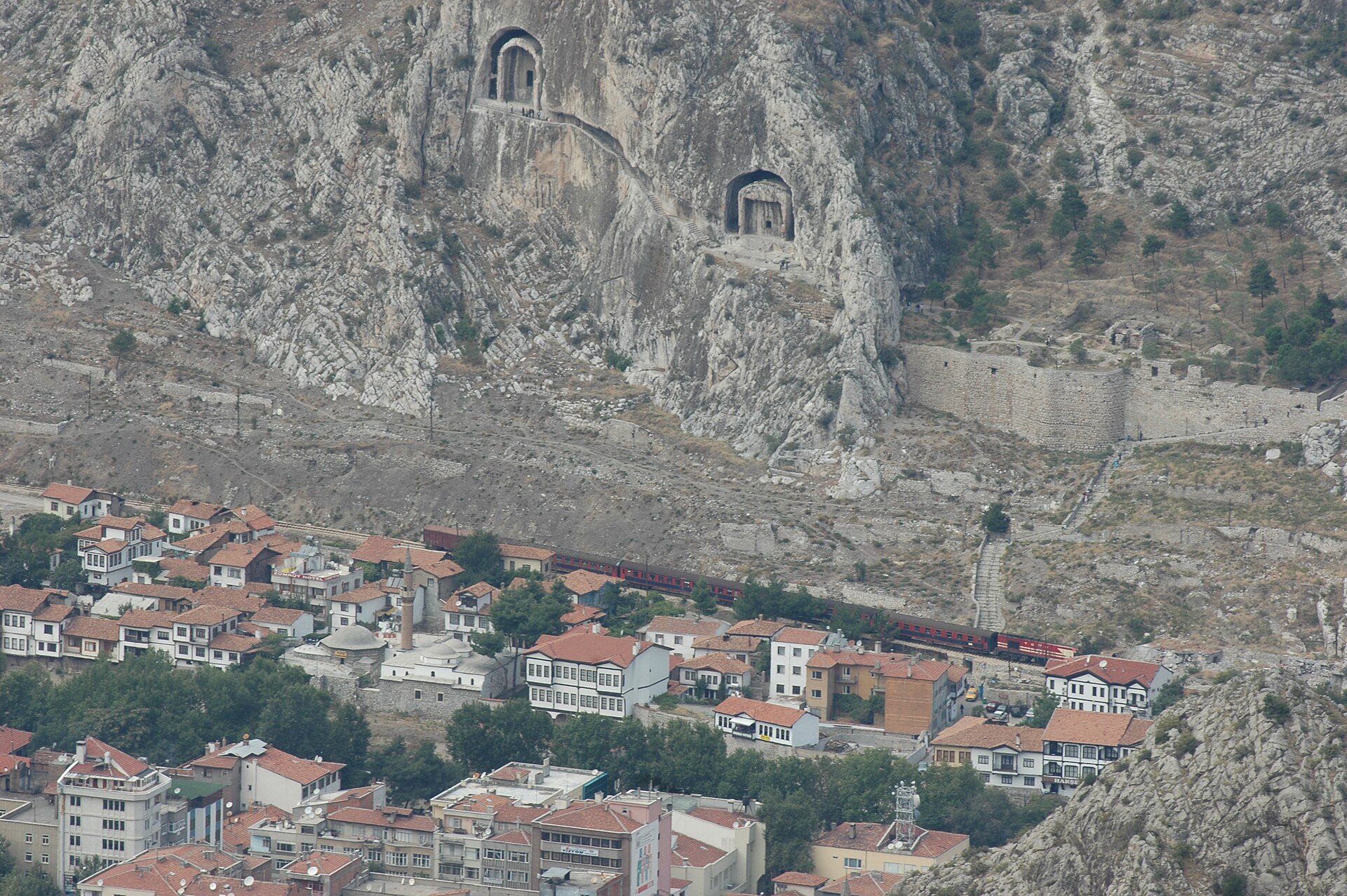 Amasya Mountain to south Town view