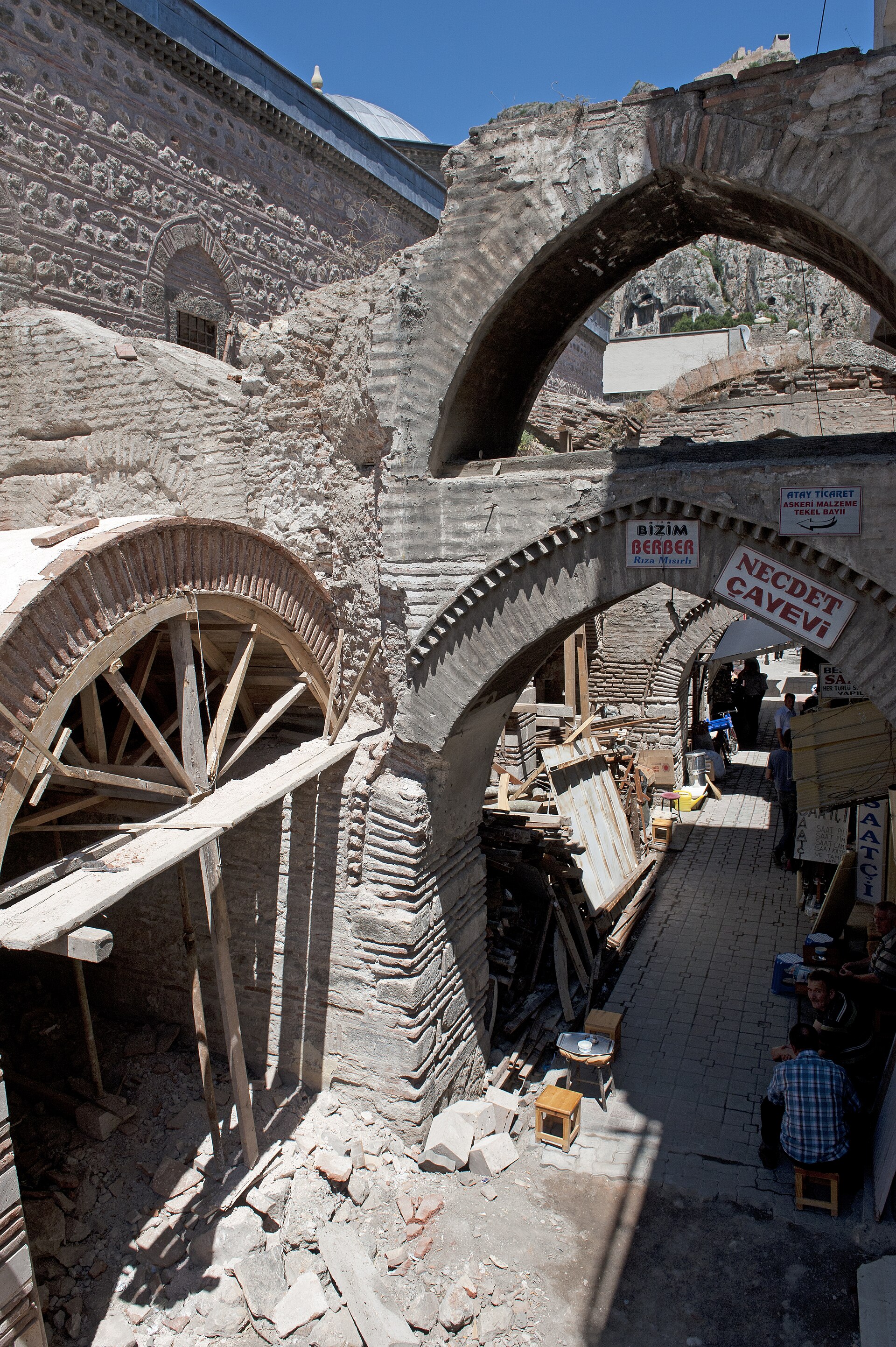 Amasya Bedesten during restoration