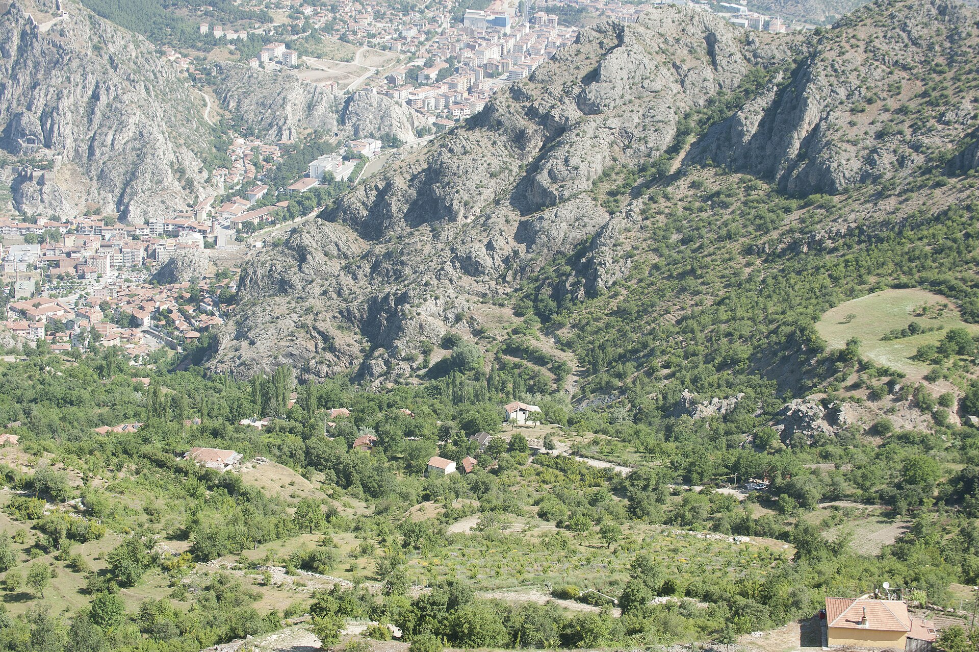 Amasya Mountain to south Town view