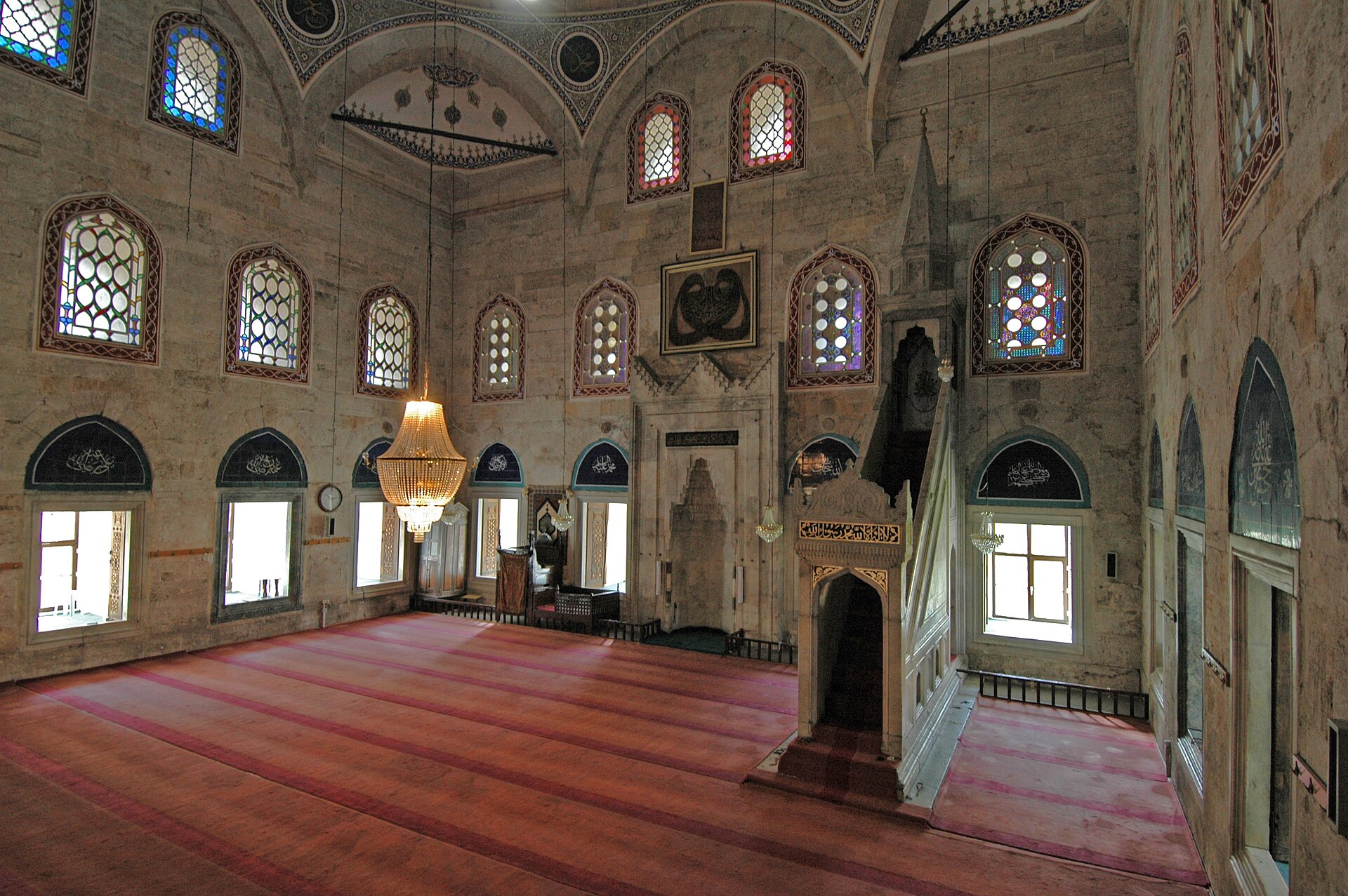 Amasya Bayezid II Mosque Interior view from mahfili