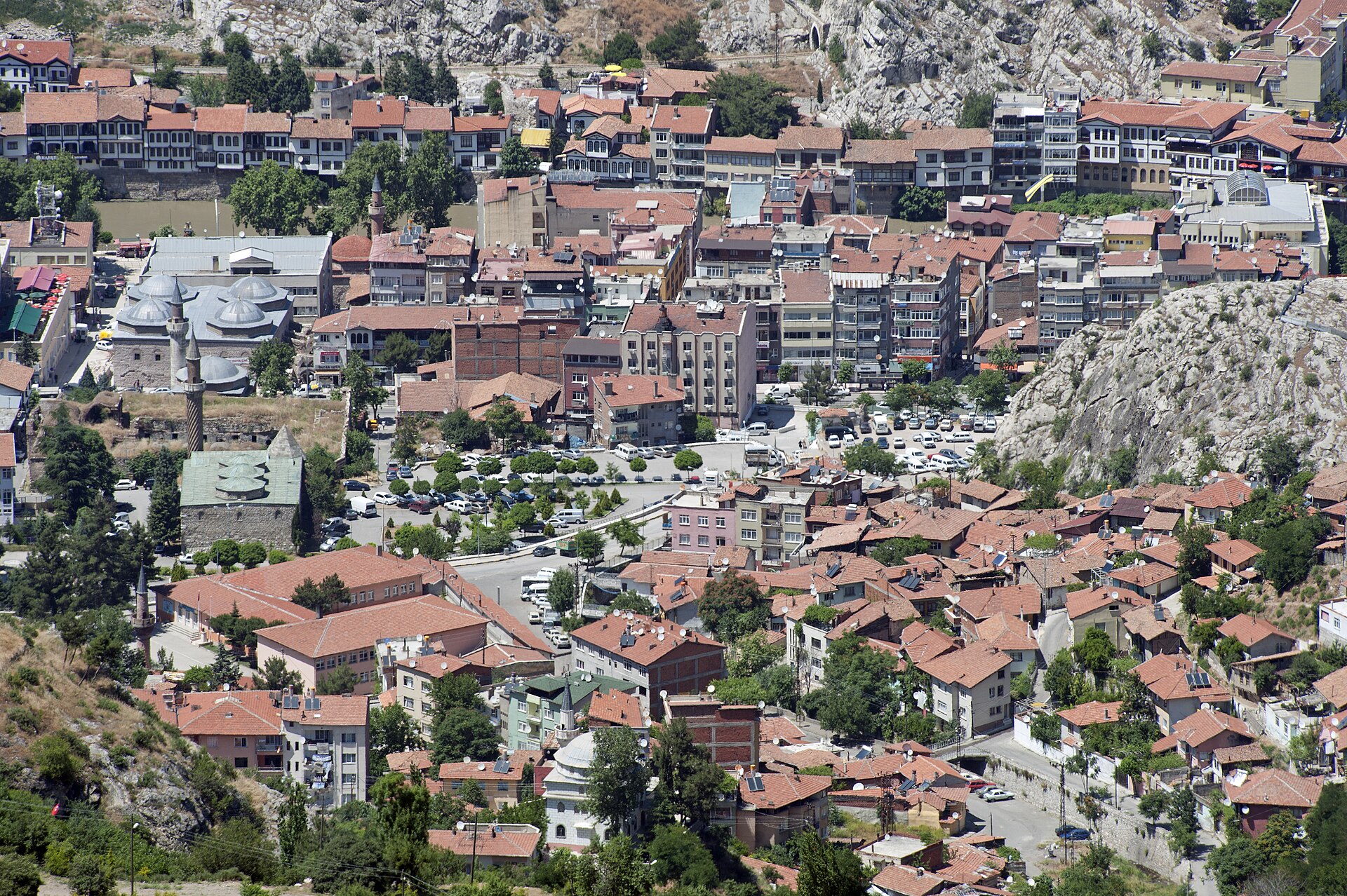 Amasya Mountain to south Town view Bedesten
