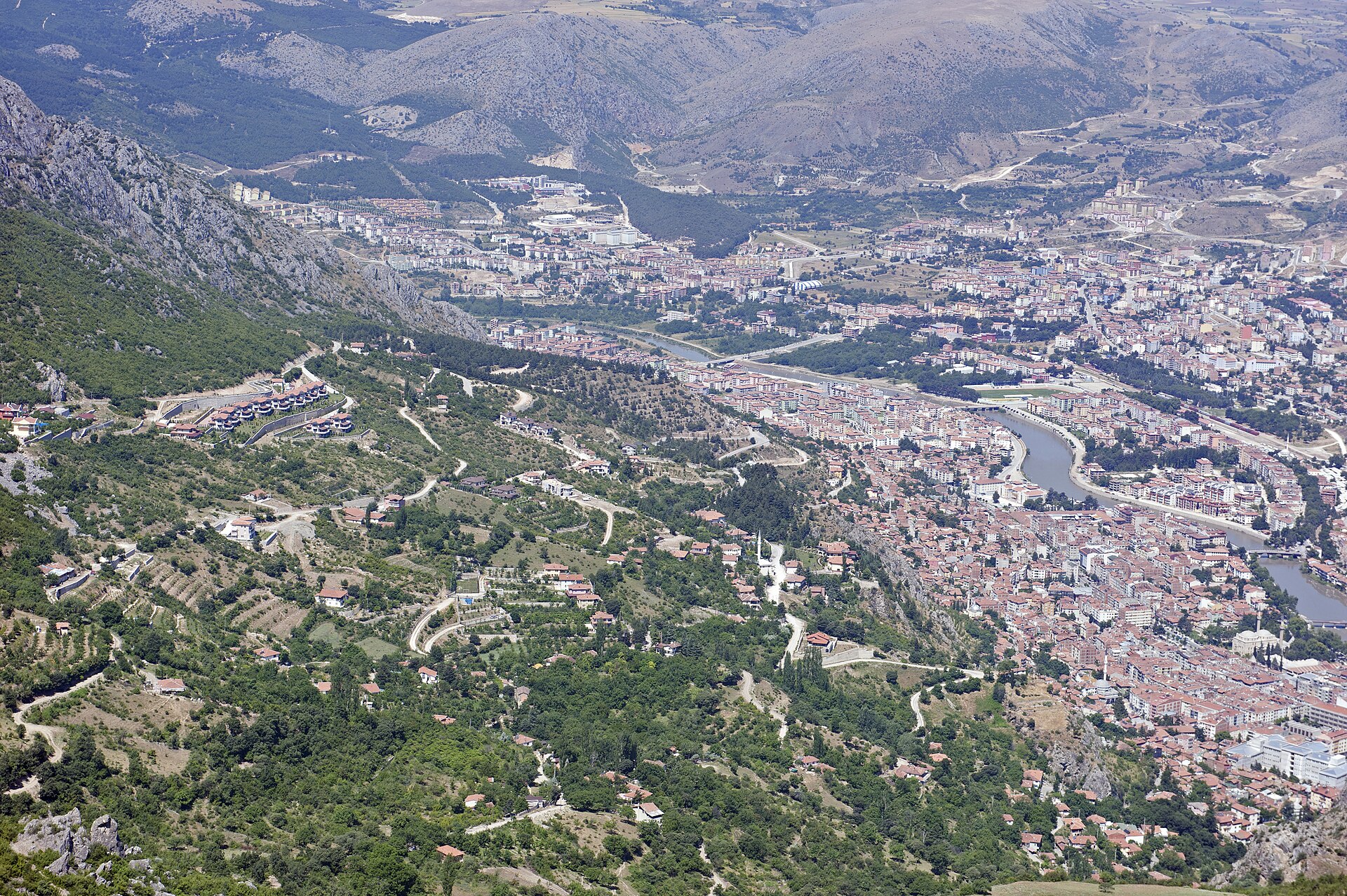 Amasya Mountain to south Town view
