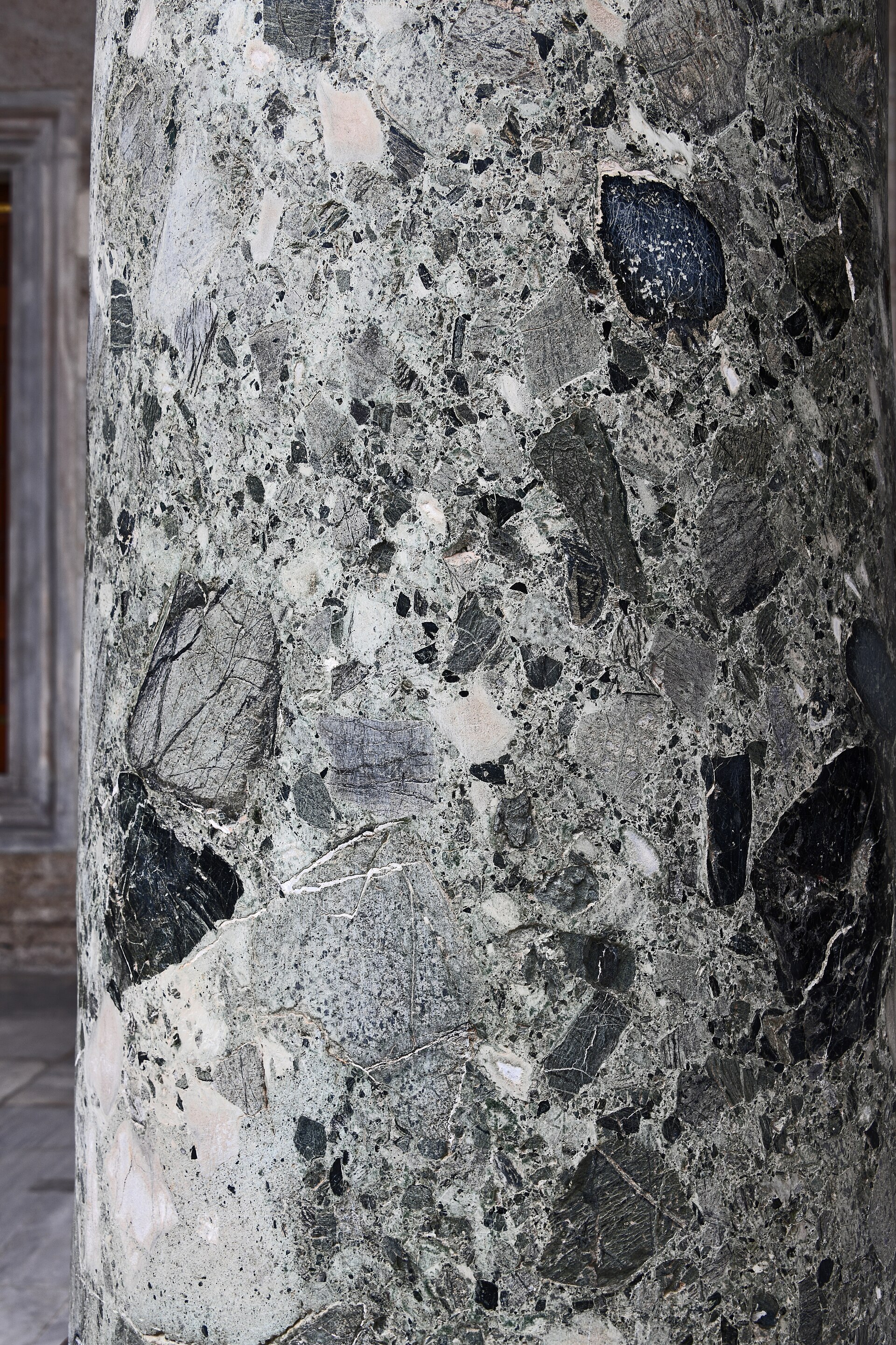 Bayezid II Mosque Column at NW side of courtyard in 2024